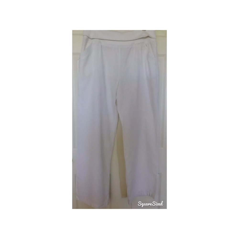 Xhilaration linen blend white pull on pants Xl